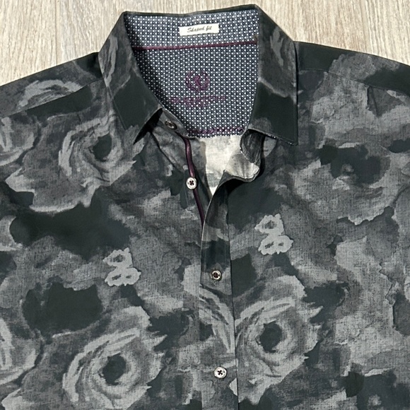 Bugatchi Other - LIKE NEW! Men's Bugatchi Gray/Black Button Down - LARGE